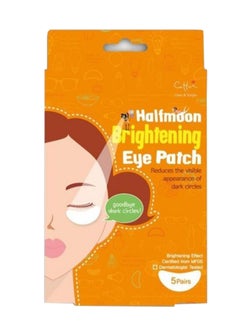 5-Piece Half-moon Brightening Eye Patch Mask Multicolour