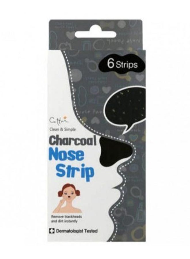 6-Piece Charcoal Nose Strip Multicolour