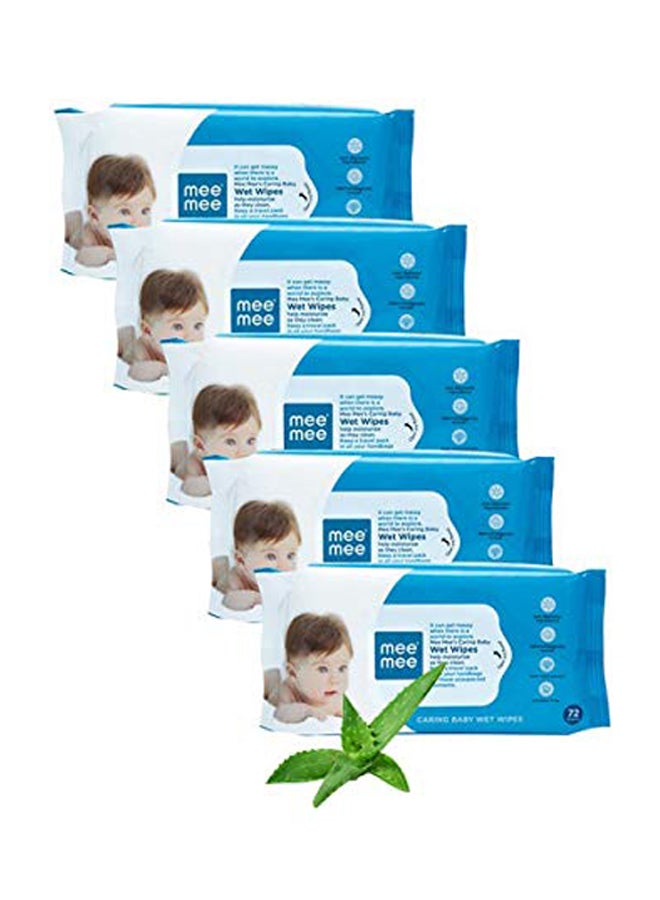 mee mee Pack Of 5 Baby Wet Wipes - Image 1