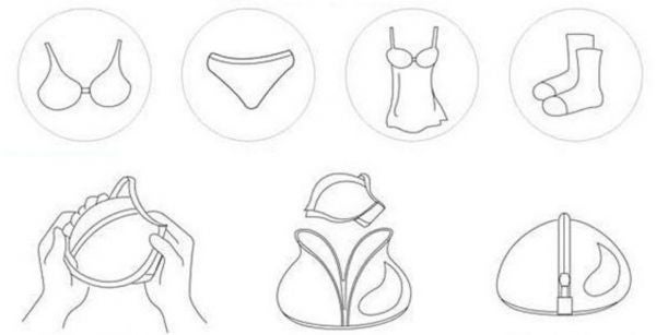 Laundry Washing Bag For Intimates Lingerie White  - Image 4