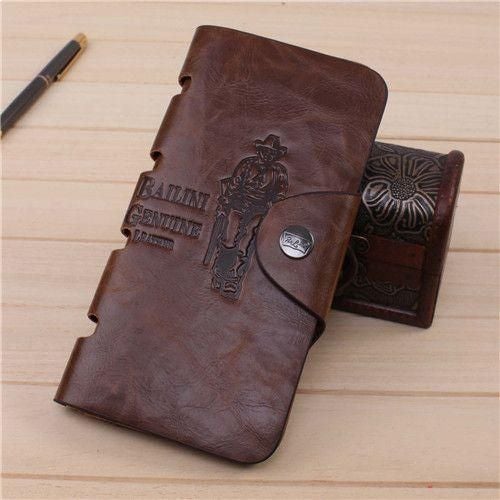 بايليني محفظة جلدية حاملة للبطاقات بني - Image 4