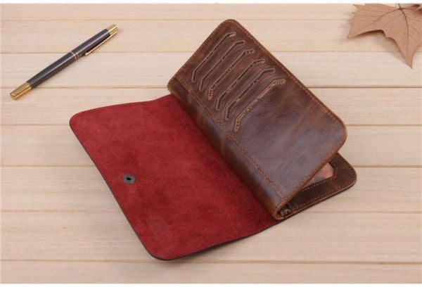 بايليني محفظة جلدية حاملة للبطاقات بني - Image 5