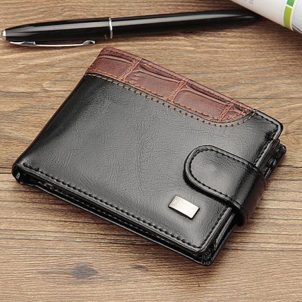 Pilusi Leather Bifold Wallet Black/Brown  - Image 4
