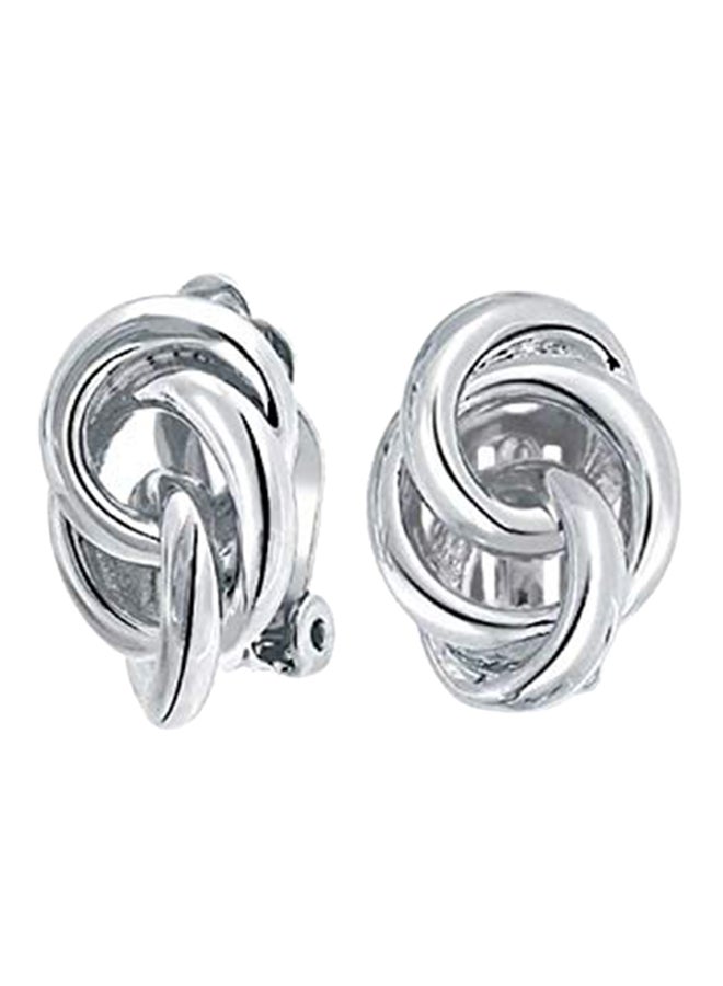 BLING JEWELRY - Triple Circle Love Knot Clip On Earrings - Image 1