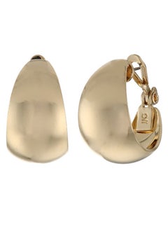 Gold Tone Band Hoop Earrings