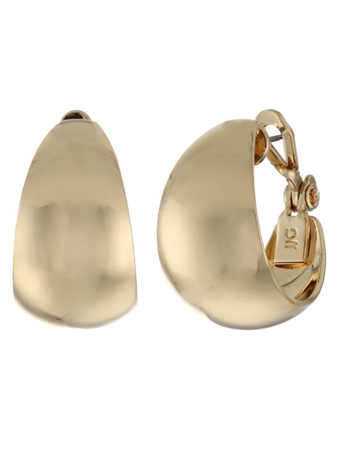 ANNE KLEIN - Gold Tone Band Hoop Earrings - Image 1