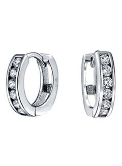 BLING JEWELRY 925 Sterling Silver Tiny Cubic Zirconia Earrings 