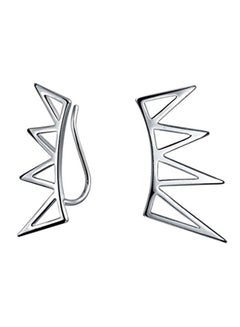 925 Sterling Silver Spike Triangles Earrings
