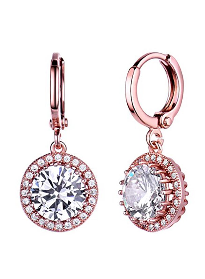 Vintage Style Round Hoop Earrings Dangle Leverback Earrings