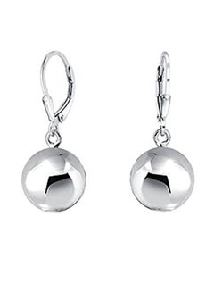 925 Sterling Silver Classic Round Bead Ball Earrings