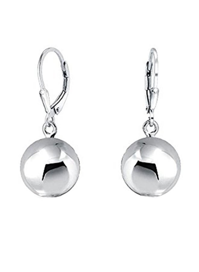 BLING JEWELRY - 925 Sterling Silver Classic Round Bead Ball Earrings - Image 1