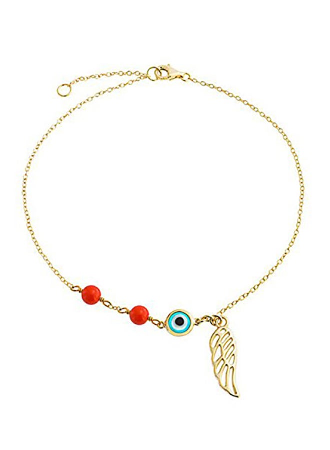 BLING JEWELRY 14 Karat Gold Plated Adjustable Anklet 