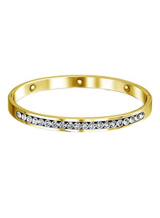 Magnetic Gold Plated Stainless Steel CZ Bangle - v1552908895/N22431610A_1