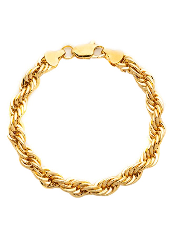 Bronze Diamond Cut 24K Gold Plated Bracelet