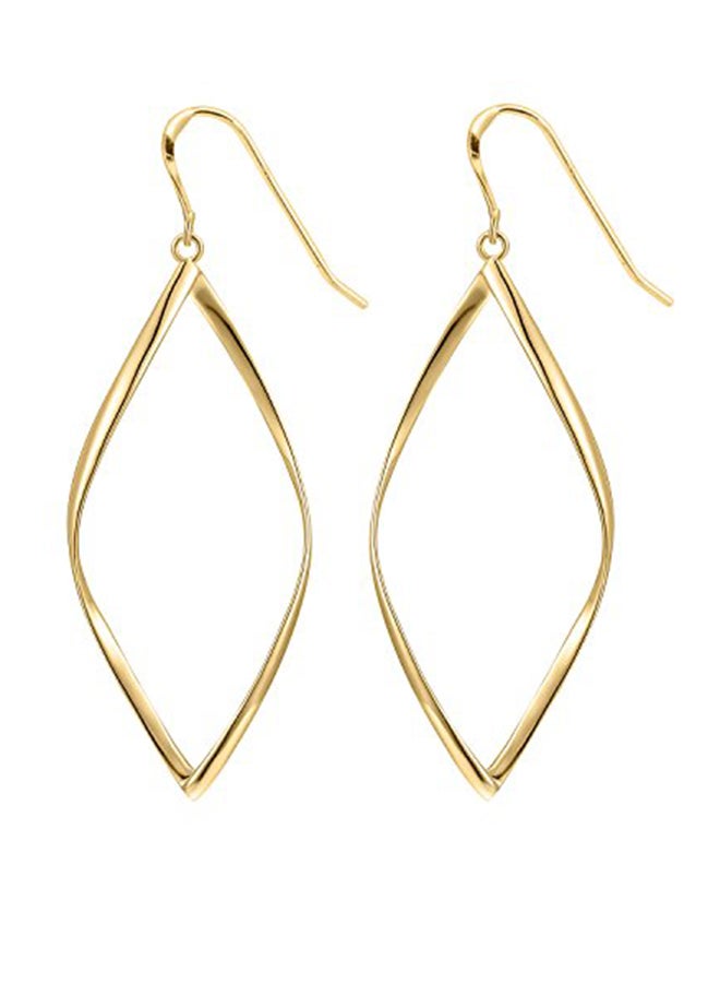 PAVOI Brass 14K Yellow Gold Plated Infinity Dangle Earrings