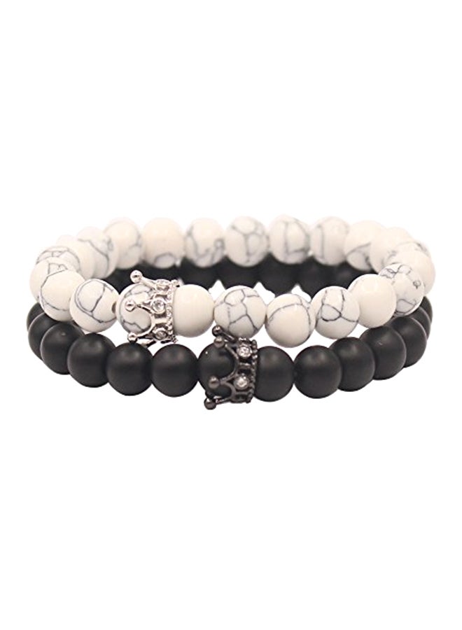 2-Piece Crown Couple Bracelet