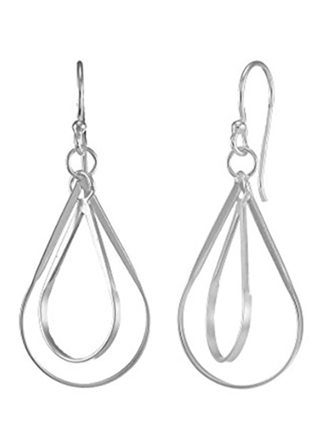 Hoops & Loops - 925 Sterling Silver Teardrop Earrings - Image 1