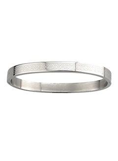 TARA Celtic Knot Engraved Bangle Bracelet  - Image 1