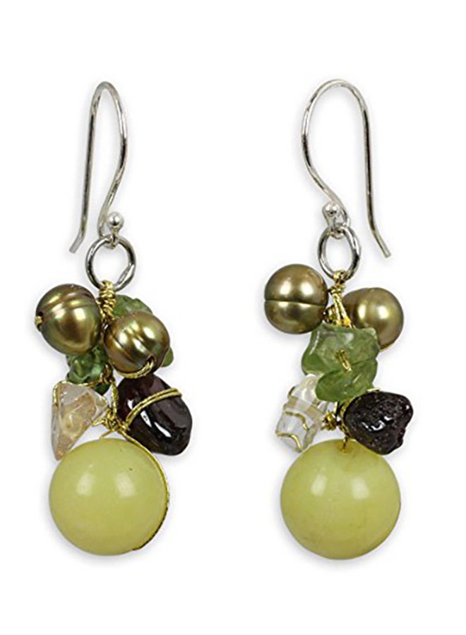 NOVICA 925 Sterling Silver Pearl Earrings