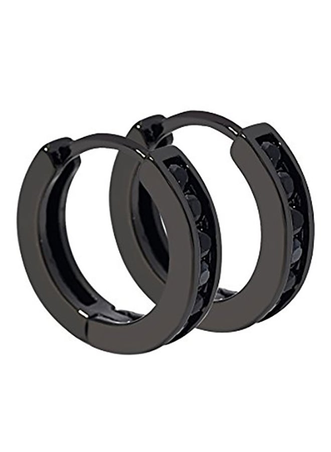 Bala Round Cz Hoop Earrings