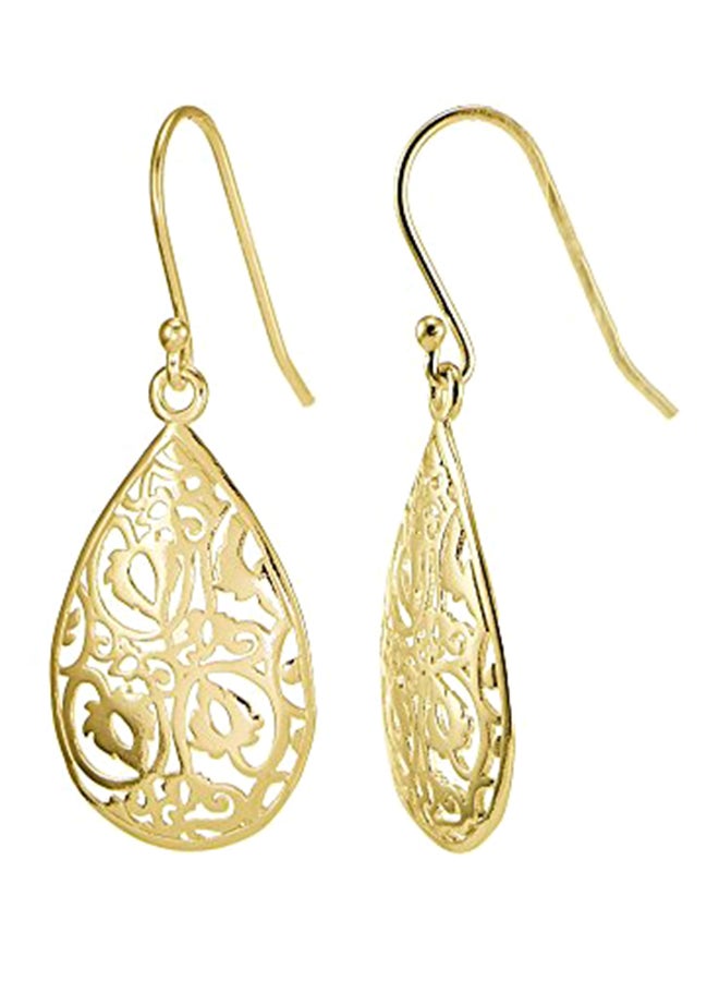 Hoops & Loops Sterling Filigree Teardrop Earrings 