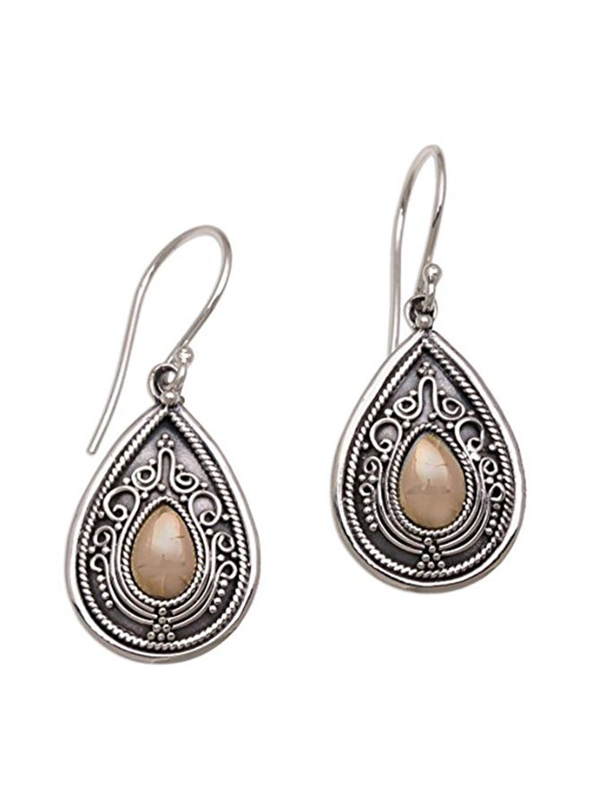NOVICA - Gold Plated 925 Sterling Silver Dewdrop Leaves Earrings - Image 1