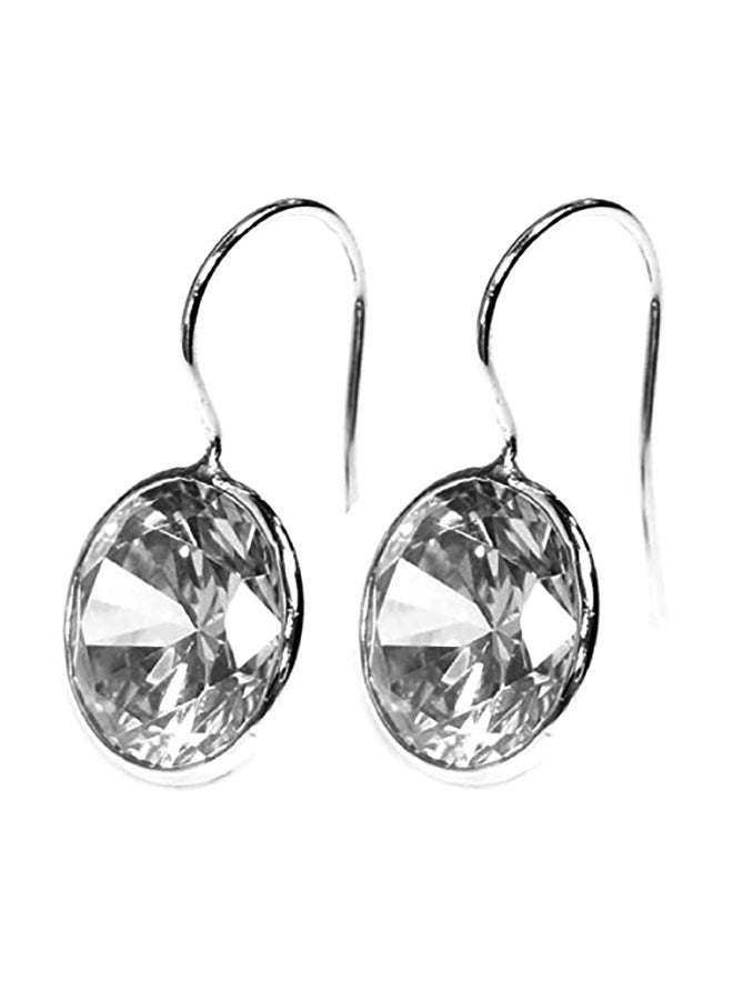 Queenberry Silver Plated Zircon Dangle Earrings