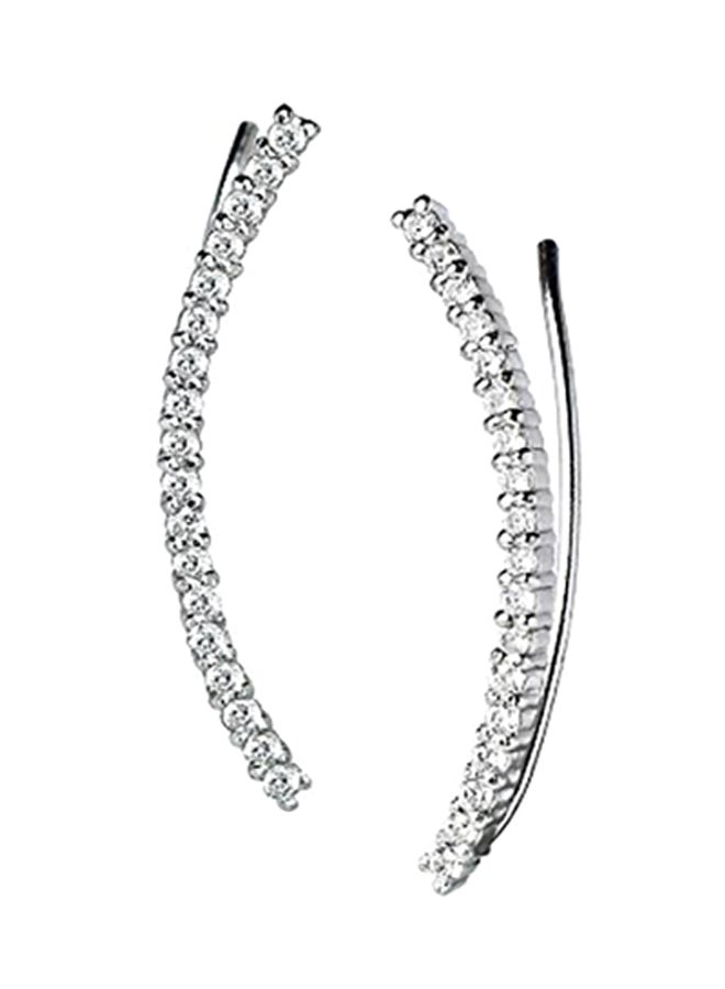 LOVVE - 925 Sterling Silver Zircon Earrings - Image 1