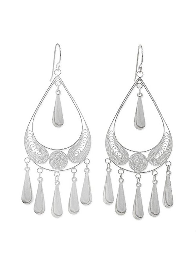 NOVICA 925 Sterling Silver Mystic Rain Filigree Dangle Earrings 