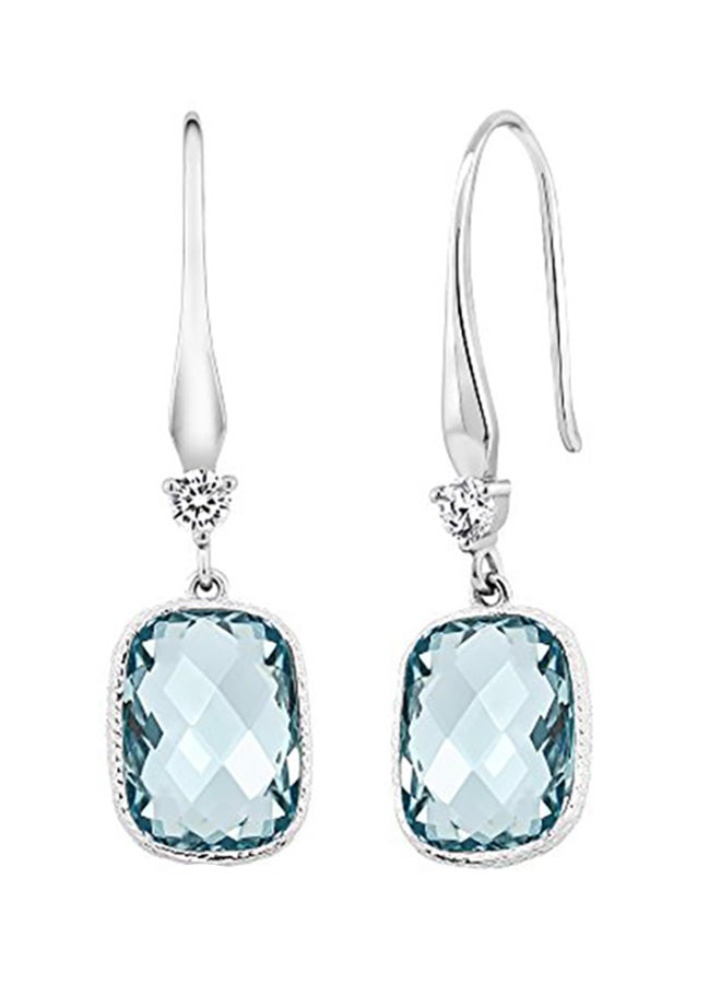 جم ستون كينج أقراط متدلية من الفضة الاسترليني