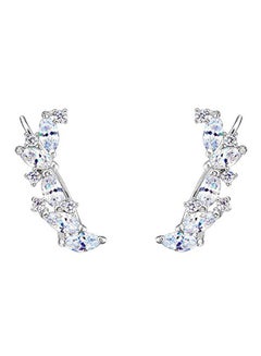 925 Sterling Silver Cuff Wire Wrap Sweep Hook Earrings