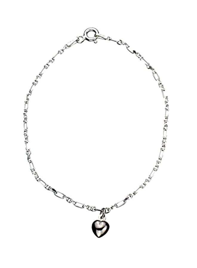 Joyful Creations 925 Sterling Silver Heart Charm Bracelet