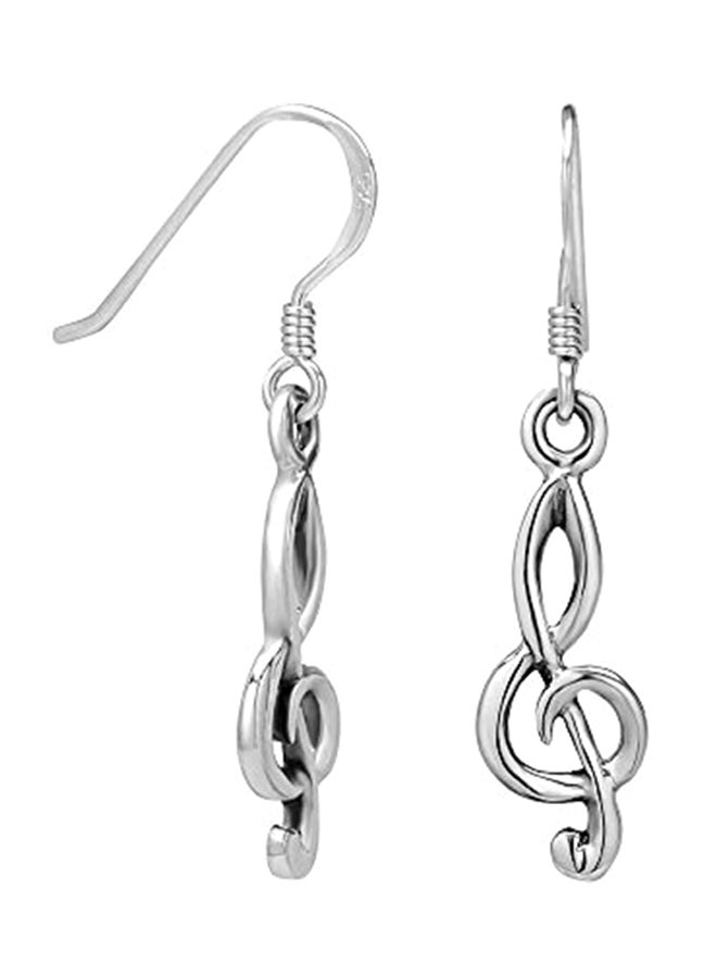 Chuvora 925 Sterling Silver Musician Dangle Hook Earrings