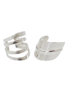 Set Of 2 925 Sterling Silver Adjustable Cuffs Earring - v1552909378/N22435588A_1