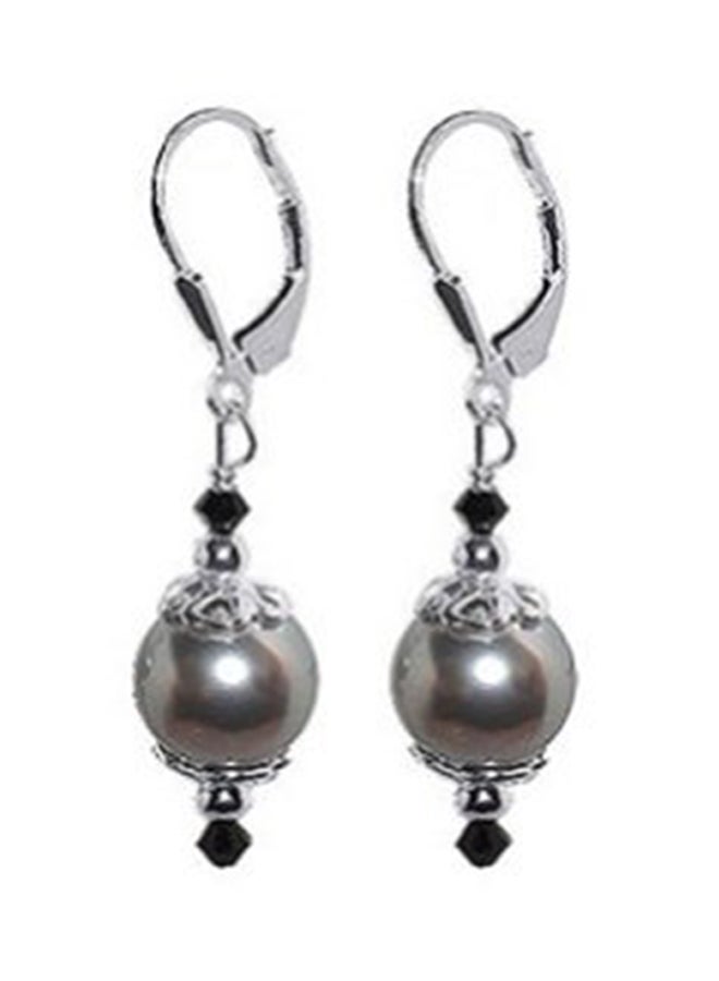 Gem Avenue 925 Sterling Silver Pearl Drop Earrings