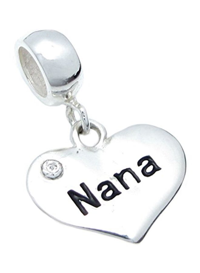 Queenberry Sterling Silver Nana Heart Charm For Bracelet