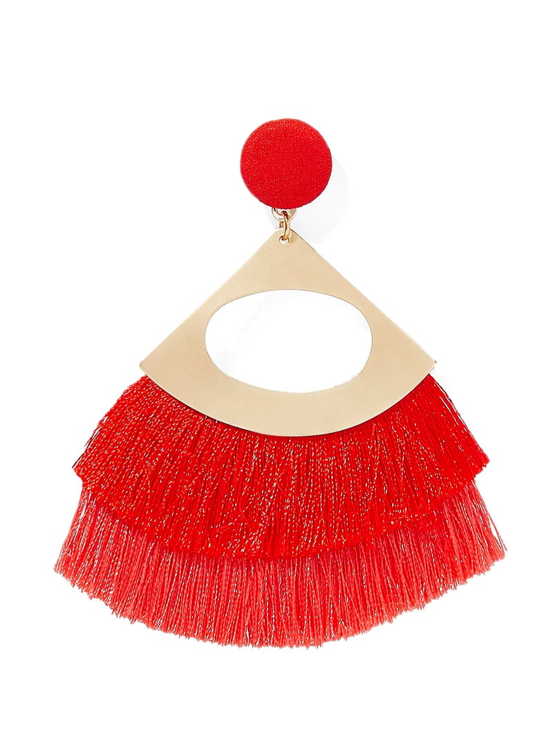 YUEJIN Layered Triangle Dangle Earrings  - Image 2