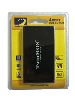 TwinMOS 4-Port USB 3.0 Hub Black 