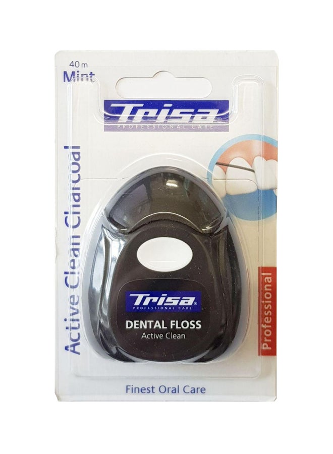 TRISA Dental Floss Active Clean Charcoal Multicolour 