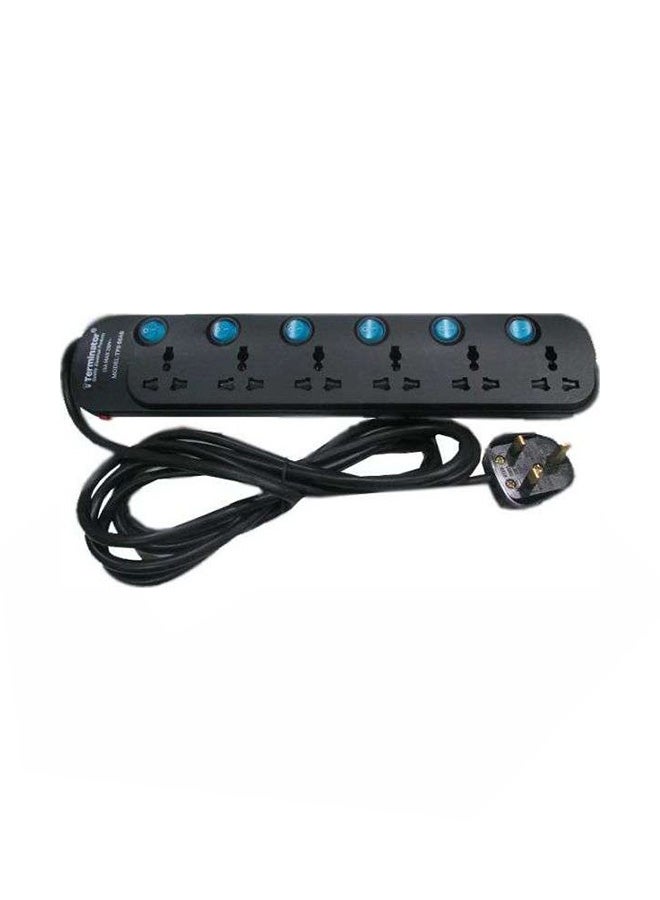 Terminator - Way 3 Meter Power Extension Socket Black - Image 1