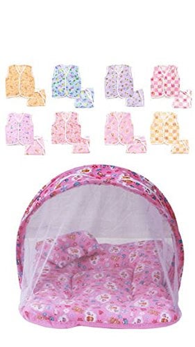 فاريتو شبكة سرير تمنع دخول البعوض مع رداء للأطفال من القطن من 8 قطع - Image 1