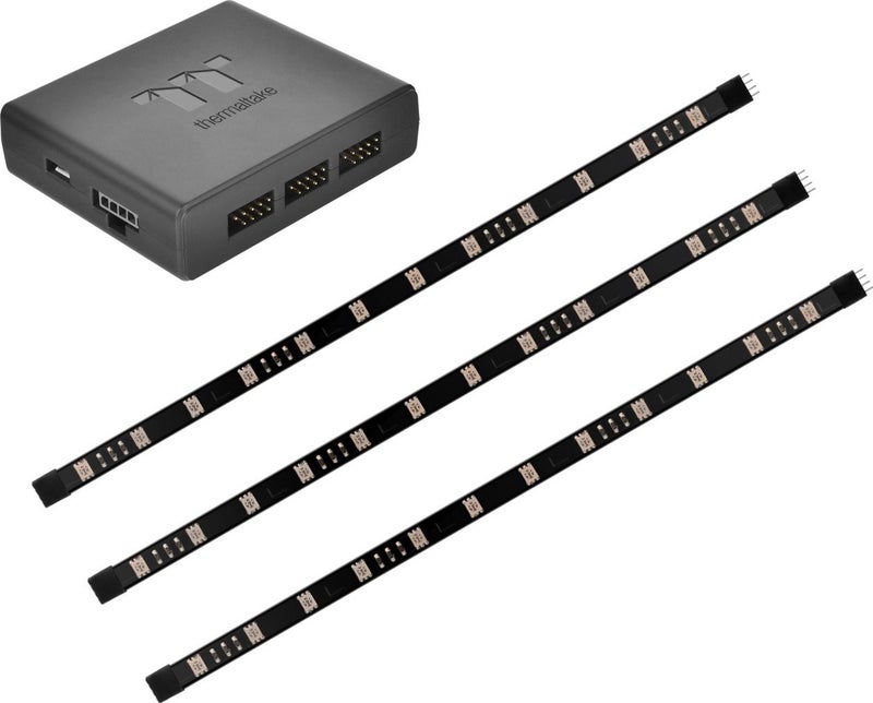Thermaltake - Pacific Lumi Plus 16.8 Million Colors Magnetic LED Strip Black - Image 1