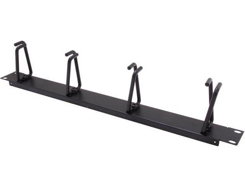 Horizontal Ring Type Cable Organizer Black