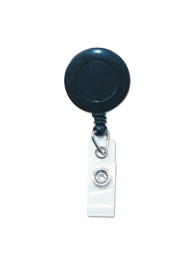 أدفانتوس طقم بكرات قابلة للسحب مع حامل شارة لحمل الهوية تثبت بمشبك مكون من 12 قطعة أسود - Image 1