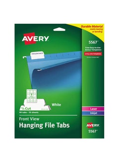 AVERY 90-Piece Front View Hanging File Tabs White  - Image 1