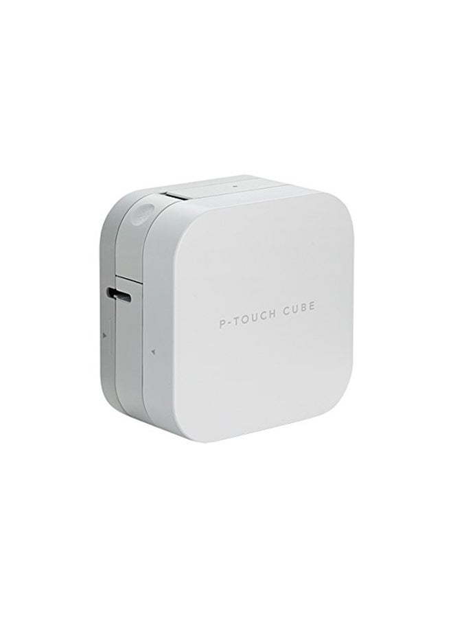 brother Bluetooth P-Touch Cube Label Maker White - Image 1