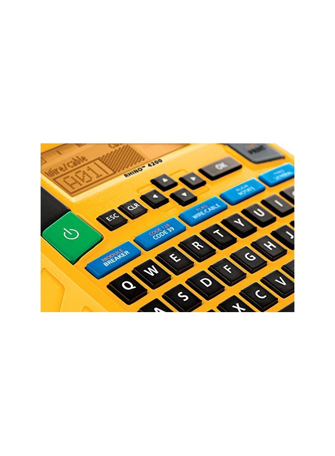 Dymo - Rhino 4200 Label Maker Yellow/Black - Image 1