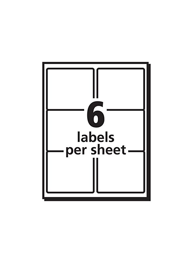 افيري ملصقات شحن صديقة للبيئة من 600 قطعة أبيض - Image 4