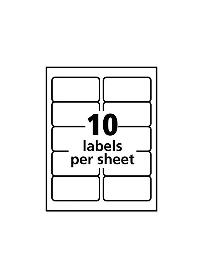 افيري مجموعة ملصقات شحن يمكن تغيير وضعها مكونة من 1000 قطعة أبيض - Image 4