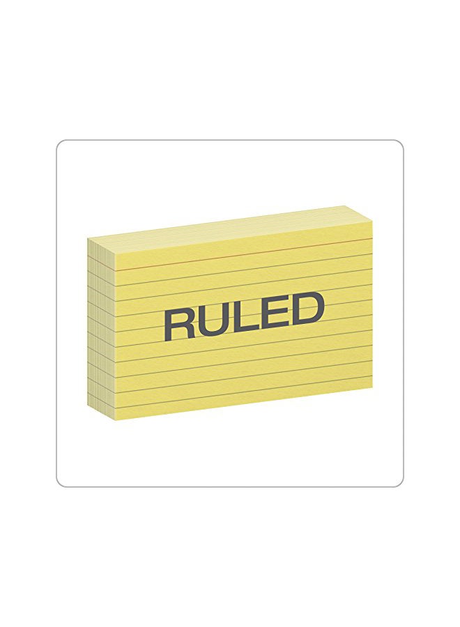 Esselte 100-Piece Ruled Index Card Set Yellow - Image 2